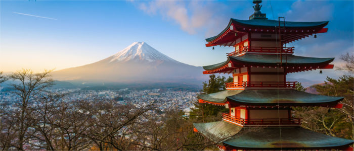 Pagoda in Fuji in Asia