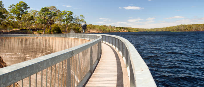 Dam wall in the Barossa Valley