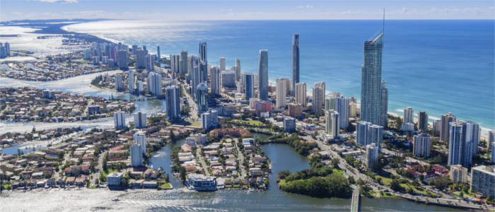 Aerial view of the Gold Coast