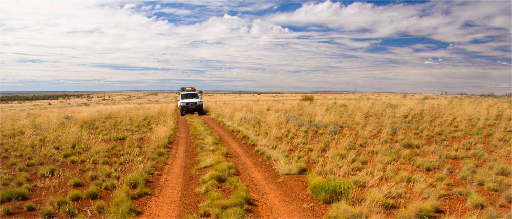 Cross country vehicle in the Golden Outback