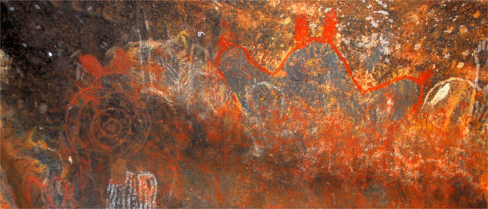 Cave painting in the Grampians