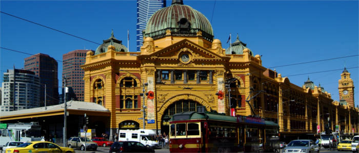Station building in Melbourne