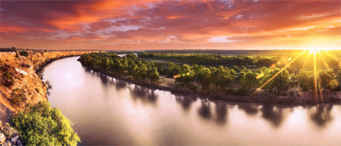 Murray River at sunset