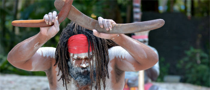 Ritual of the aborigines, Australia's native inhabitants