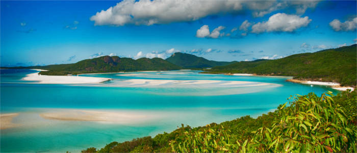 Famous beach on the Whitsunday Islands
