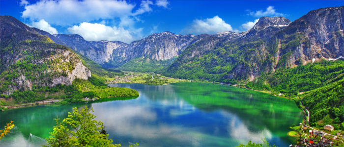 Clear mountain lake in the Alps