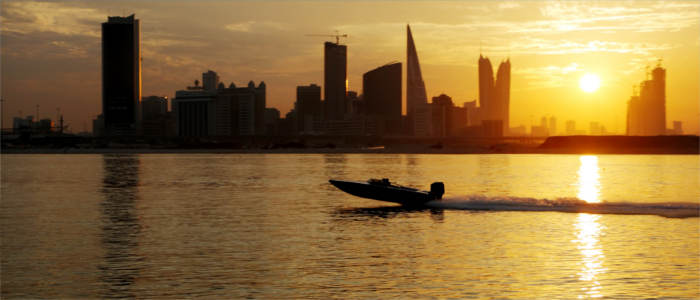Speed boating near Bahrain