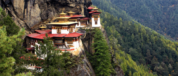 Taktshang Palphug Monastery in the mountains in Bhutan