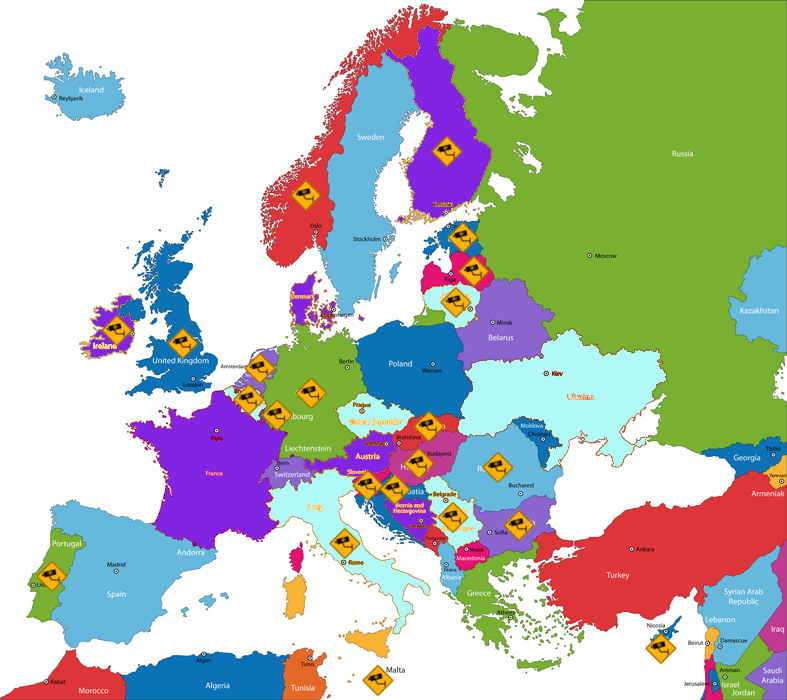 Map - European speed marathon in 2015