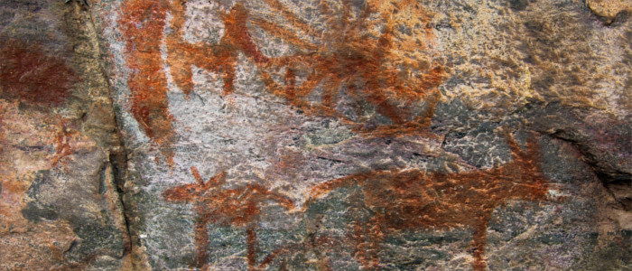 Rock paintings at the Tsodilo Hills, Botswana
