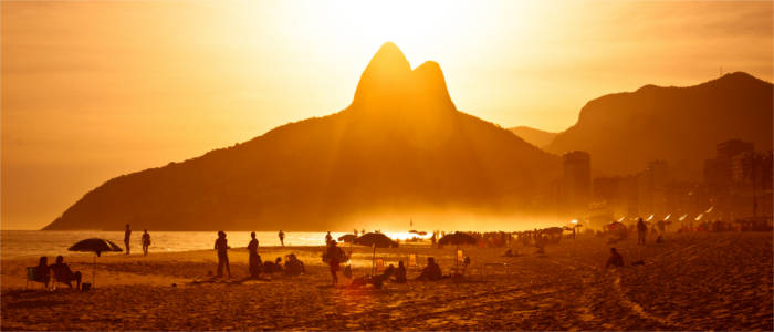 At the beach in Rio de Janeiro