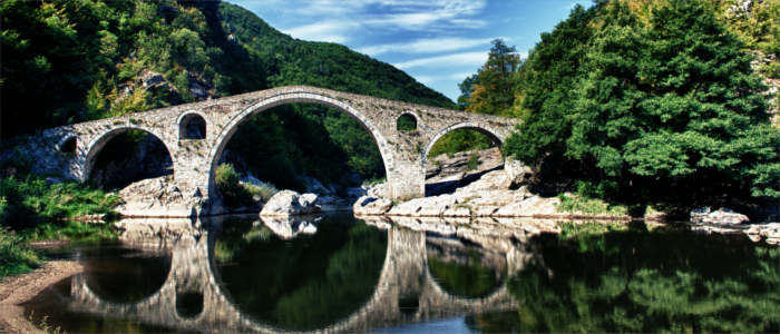 The bridge crossing Ardo river in Bulgaria