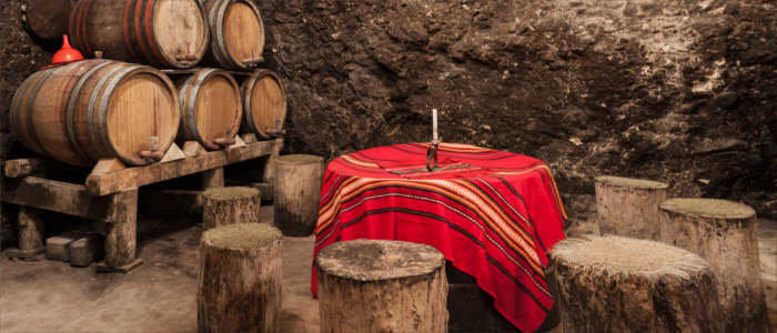 A rustic wine cellar in Bulgaria