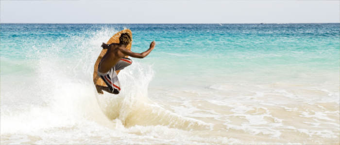 Water sports in the bays of Cape Verde