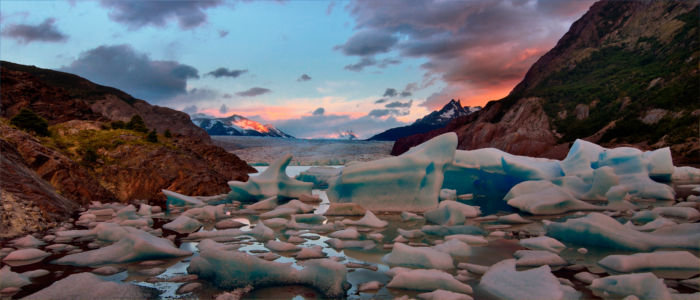 Grey Glacier in Torres del Paine National Park, Chile