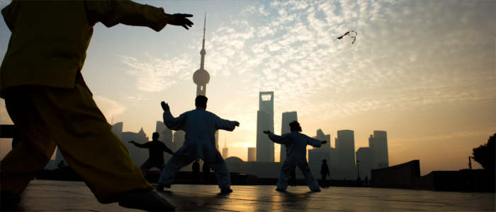 Martial artists in China