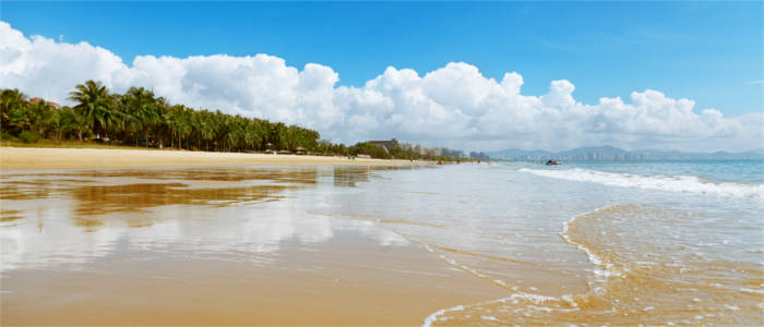 Uma baía popular em Hainan