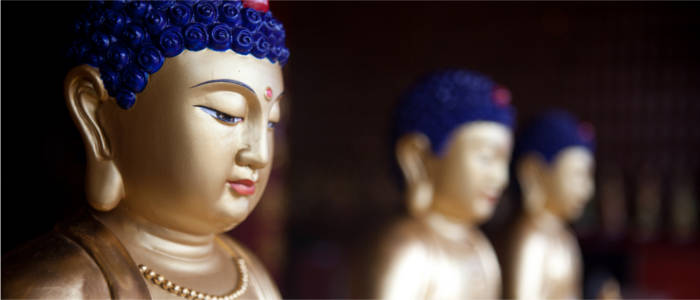 Religious statues in the temple