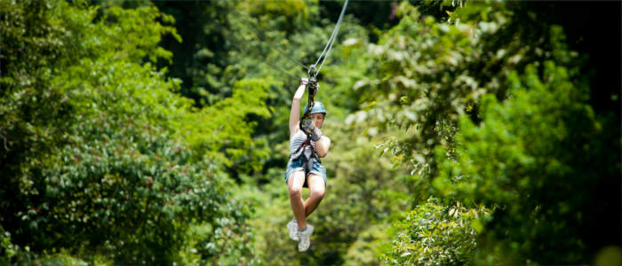 Zip-lining in Costa Rica