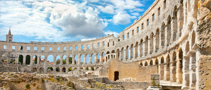 The ancient amphitheatre in Croatia
