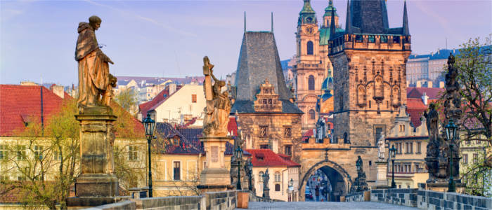 Famous bridge in the capital of the Czech Republic