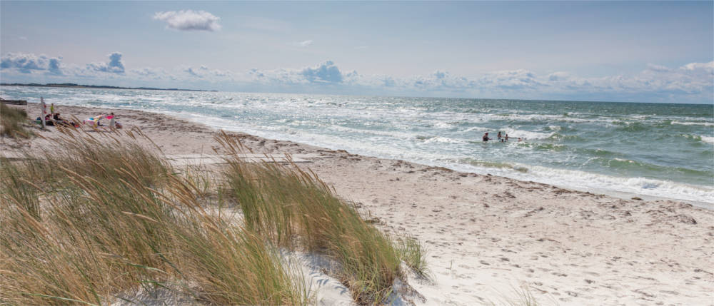 Popular beach in Denmark