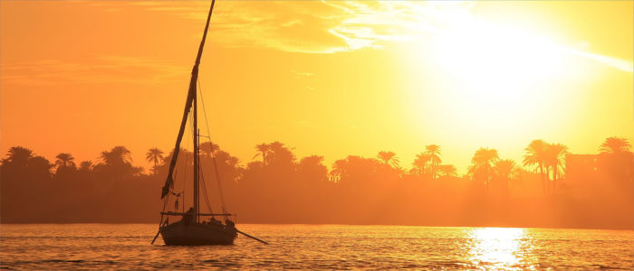 Boat on the Nile in Luxor, Egypt