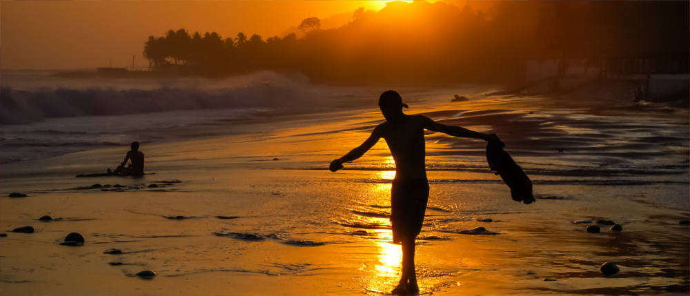 At the beach in El Salvador