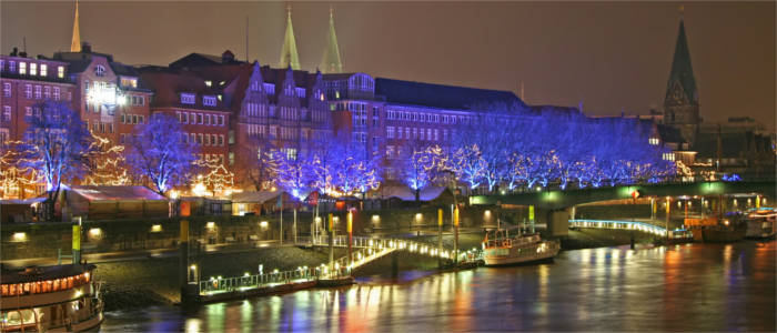 The Schlachte at the Weser in Bremen