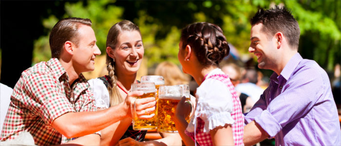 Ending the day with a beer in Germany