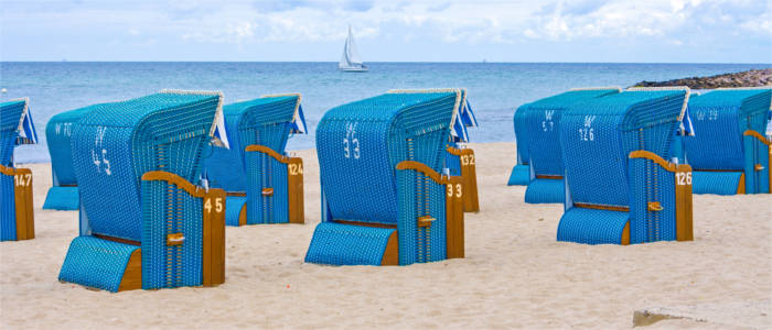 Blue beach chairs