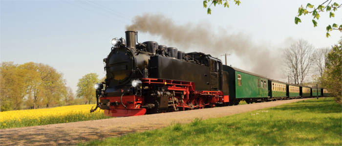 Steam locomotive on Rügen