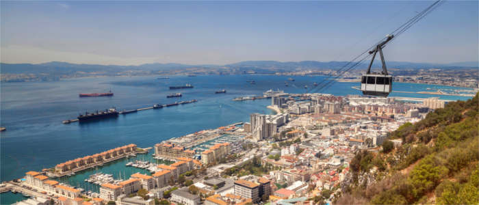 Cable car to the Rock of Gibraltar