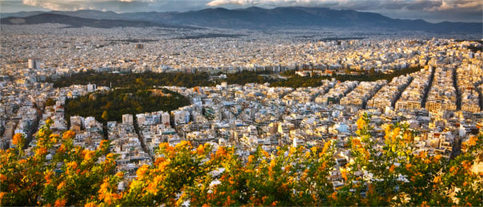 View of the metropolis of Athens
