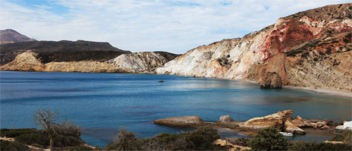Typical coastal landscape in the Cyclades