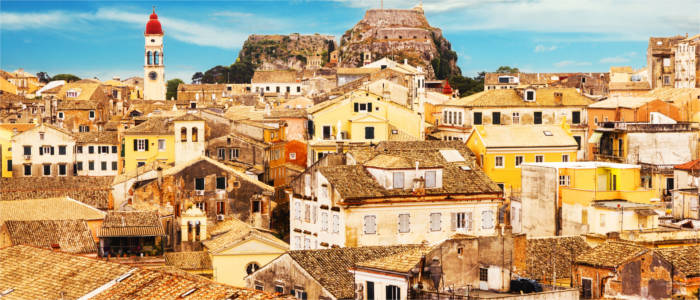 Kerkyra's old part of town on Corfu