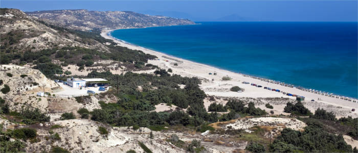 A typical beach on Kos