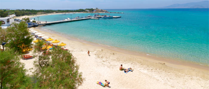 Sandy beach in the Cyclades