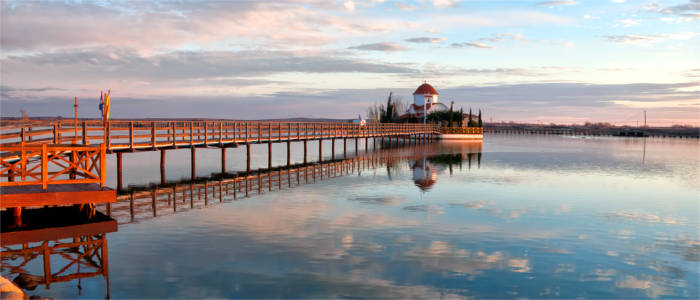 Porto Lagos with the monastery in Thrace