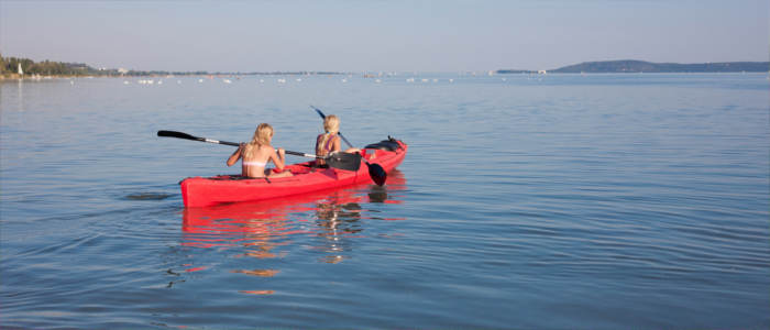 Canoeing on Lake Balaton