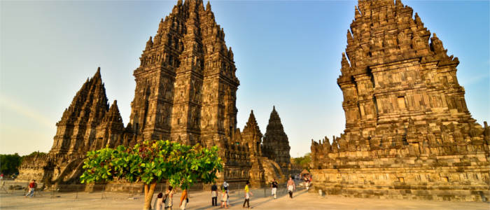 The temple complex of Prambanan