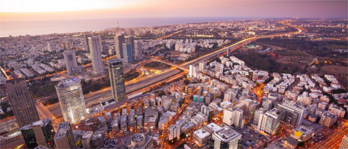 Tel Aviv at the Mediterranean Sea