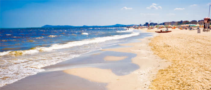 Bathing beach in Rimini