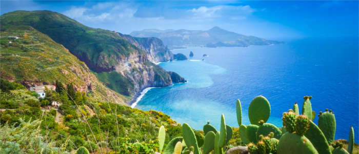 Natural landscape on the Aeolian Islands