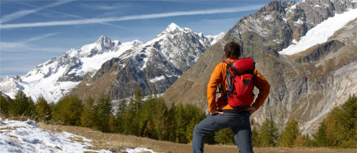 Hiker in the Alps