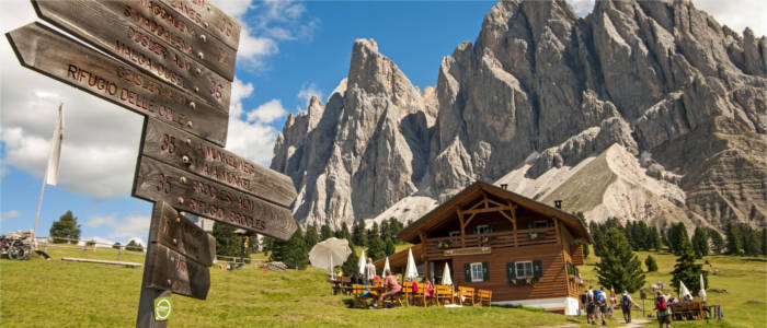 Going on a hike in the Dolomites