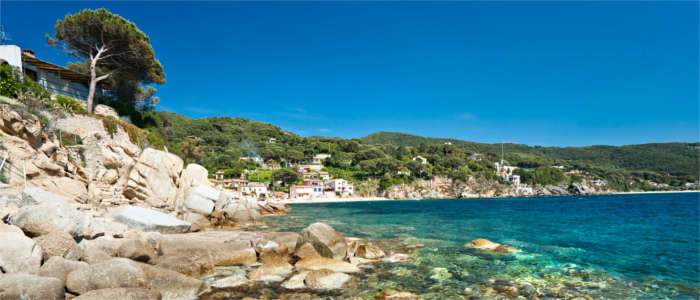 Rocky coast on Elba