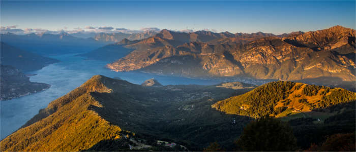 Mountain panorama of Lake Como