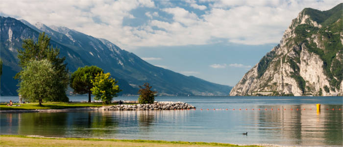 At the northern part of Lake Garda