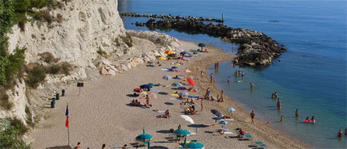 At the beach in Marche
